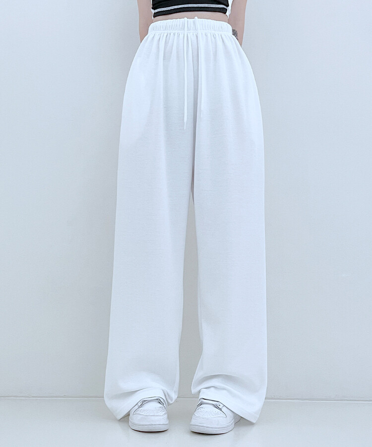 하입보이밴딩와이드롱팬츠4계절팬츠 아이보리