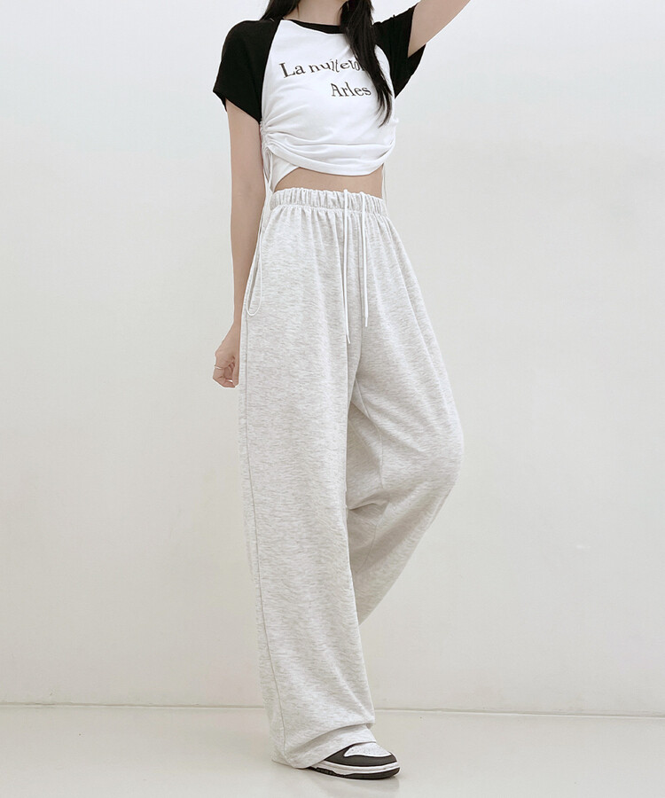 하입보이밴딩와이드롱팬츠4계절팬츠 오트밀