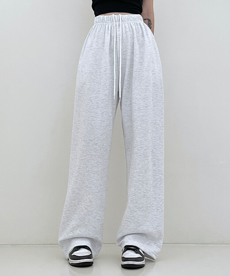 하입보이밴딩와이드롱팬츠4계절팬츠 백염