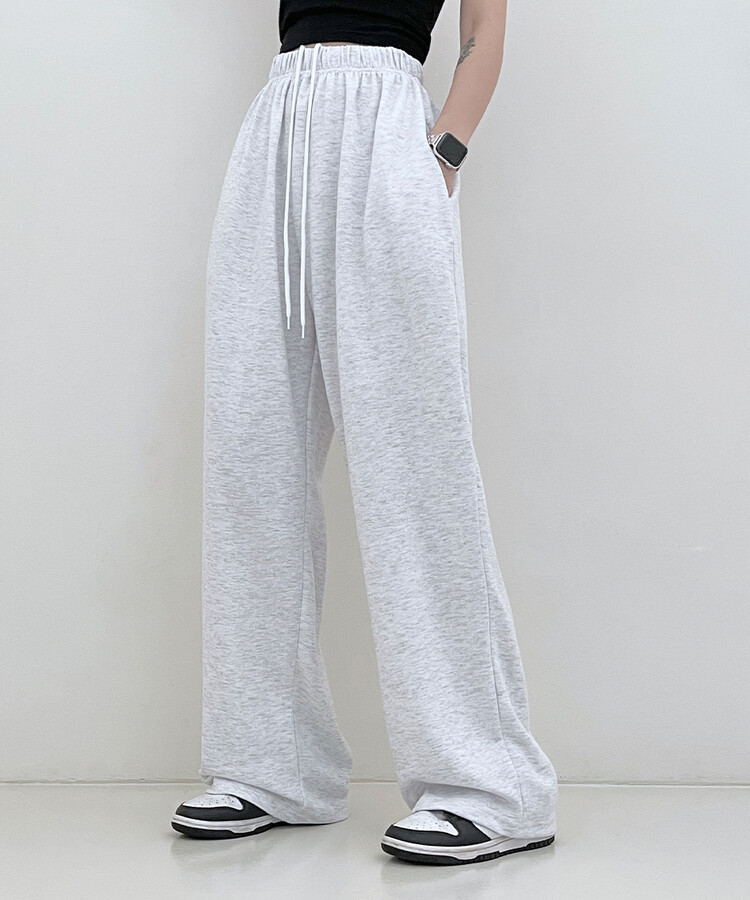 하입보이밴딩와이드롱팬츠4계절팬츠 백염