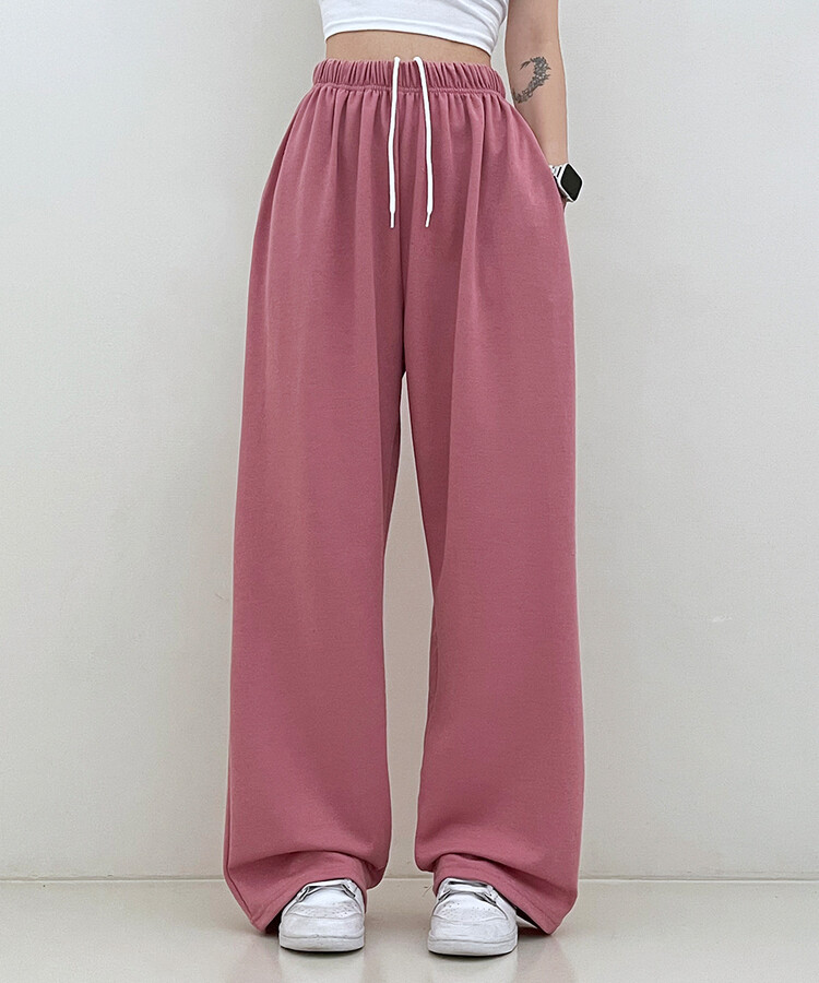 하입보이밴딩와이드롱팬츠4계절팬츠 핑크