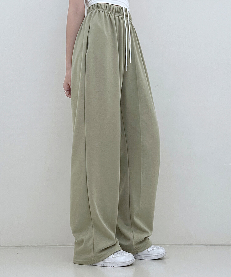 하입보이밴딩와이드롱팬츠4계절팬츠 연두
