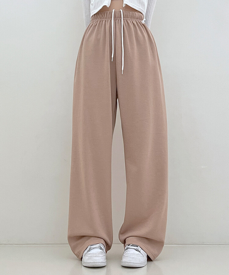 하입보이밴딩와이드롱팬츠4계절팬츠 베이지