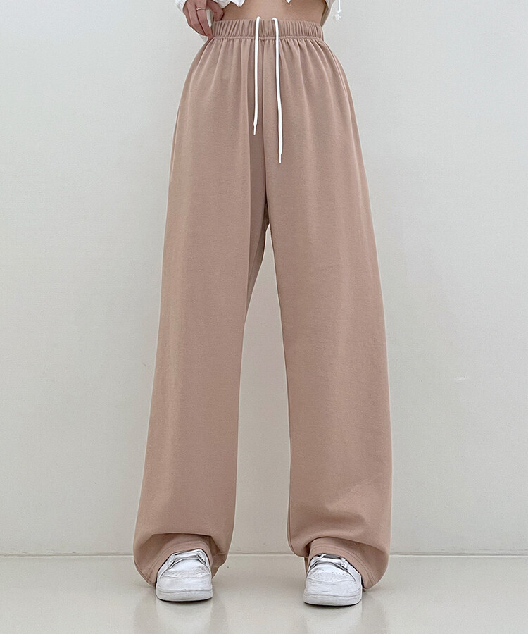 하입보이밴딩와이드롱팬츠4계절팬츠 베이지