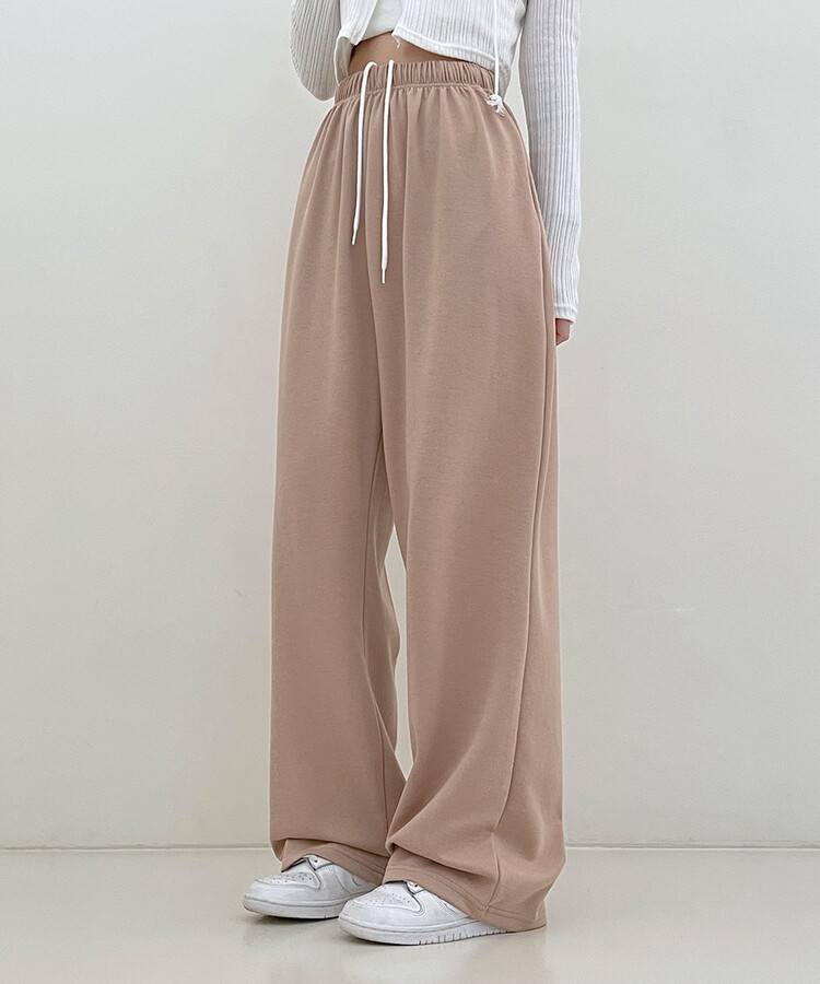 하입보이밴딩와이드롱팬츠4계절팬츠 베이지