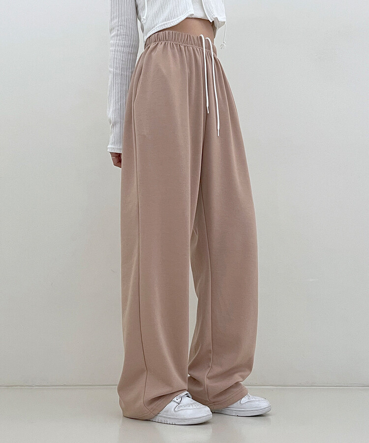 하입보이밴딩와이드롱팬츠4계절팬츠 베이지