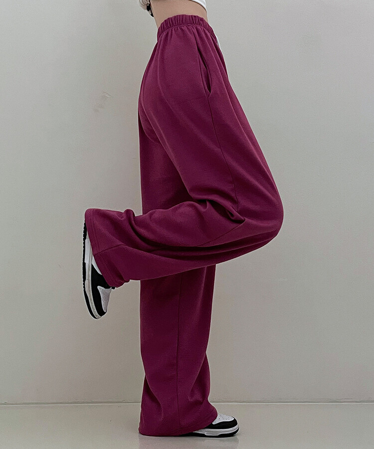 하입보이밴딩와이드롱팬츠4계절팬츠 버건디