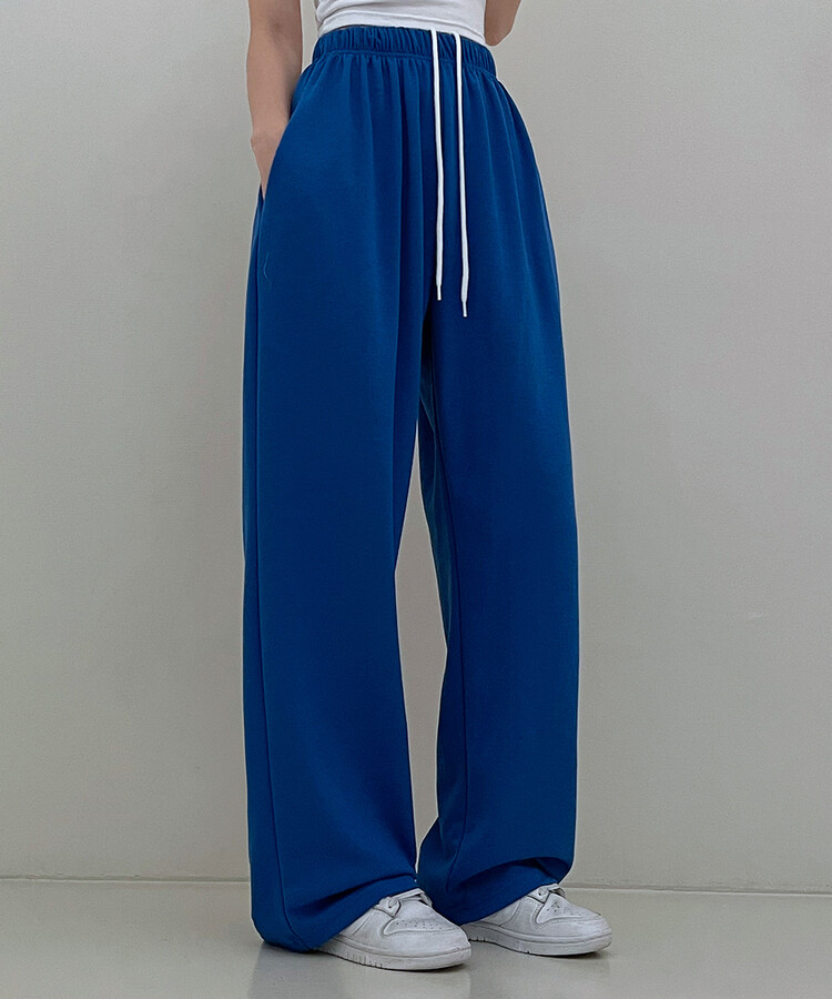 하입보이밴딩와이드롱팬츠4계절팬츠 코발트블루