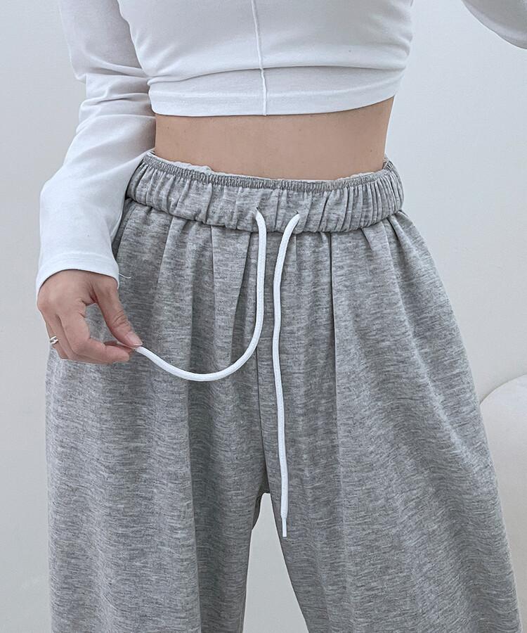 하입보이밴딩와이드롱팬츠4계절팬츠 그레이