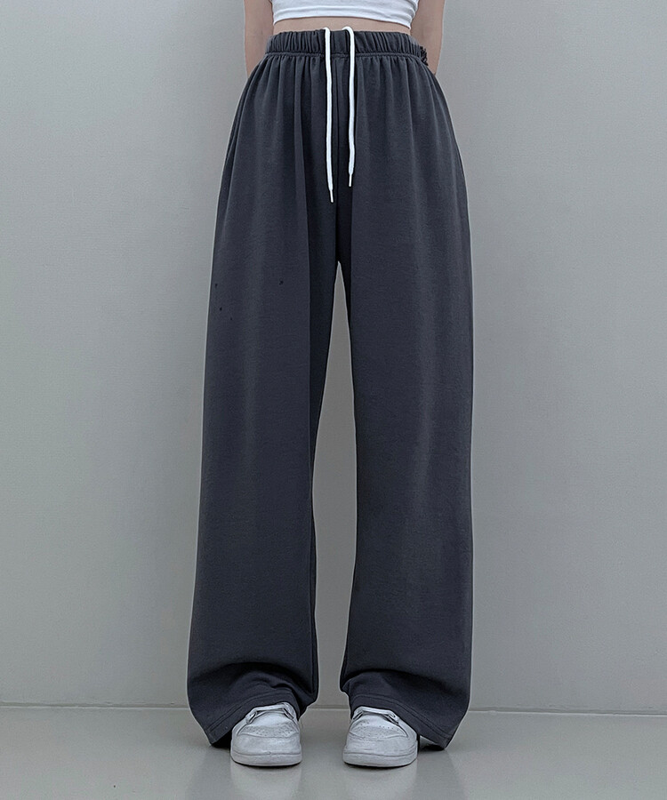 하입보이밴딩와이드롱팬츠4계절팬츠 차콜