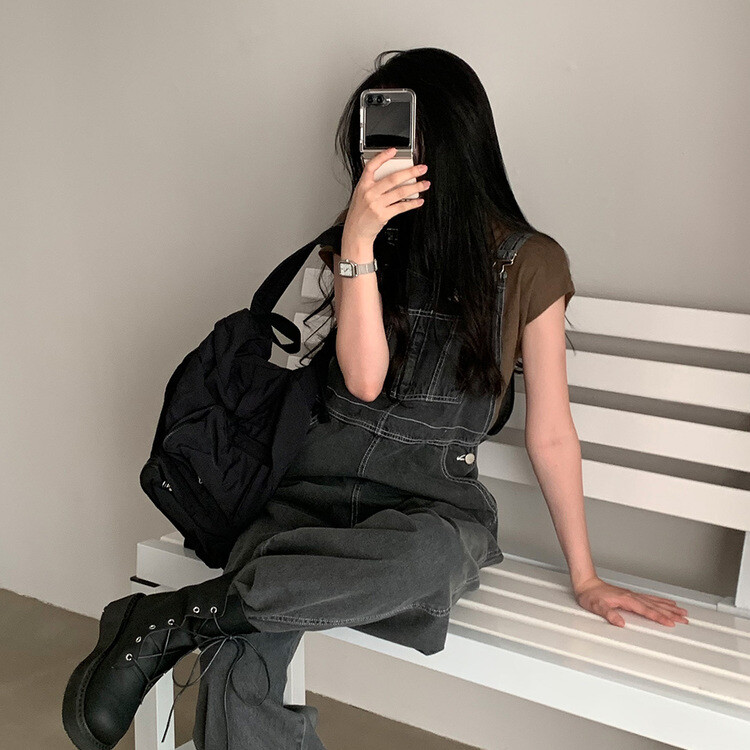 ハーフネックパフ半袖ニット BROWN
