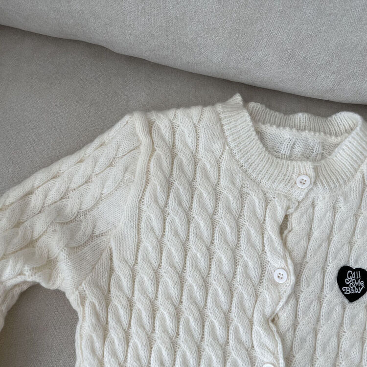 NKNIT ケーブル2WAYハートニット ホワイト NKNIT ハートケーブルニット NKNIT ケーブル2WAYハートニット