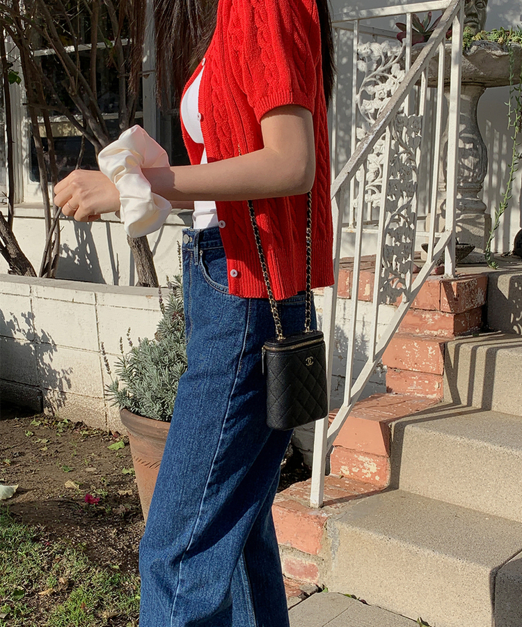 テーパードストレートフィットデニム DARK BLUE