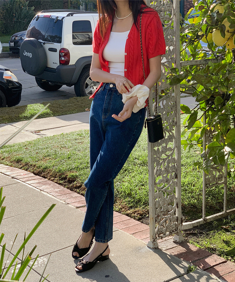 テーパードストレートフィットデニム DARK BLUE