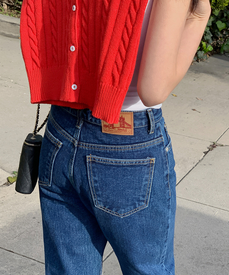 テーパードストレートフィットデニム DARK BLUE