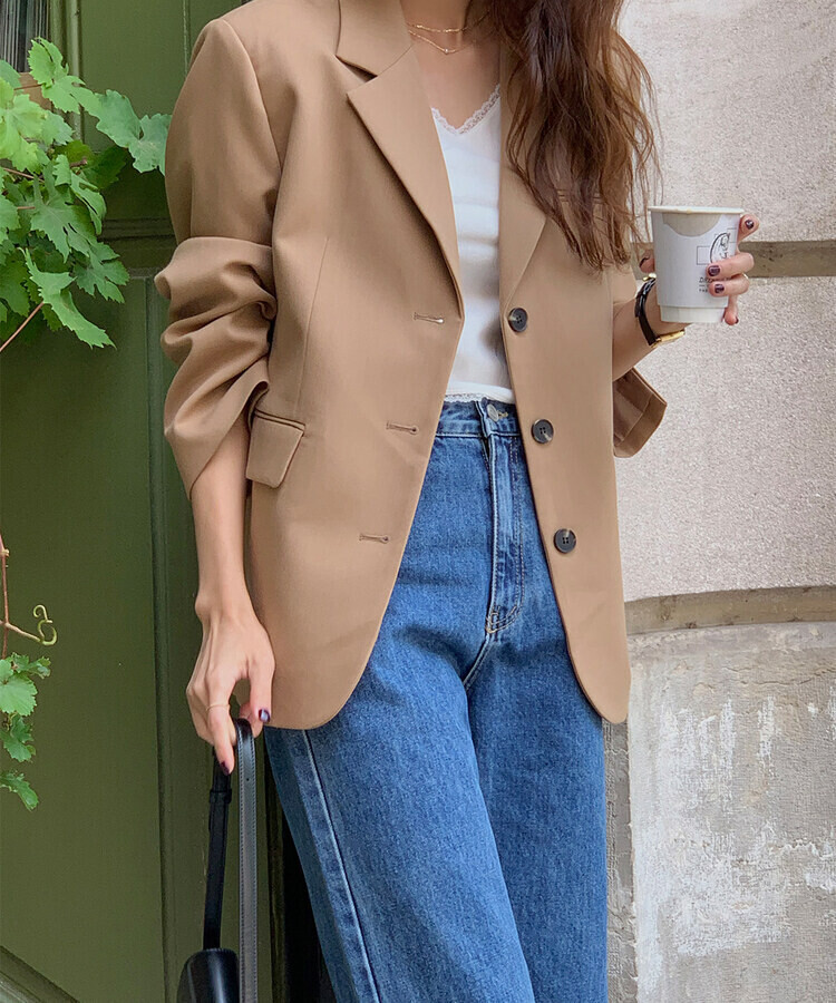 ストレートセミワイドデニム DARK BLUE