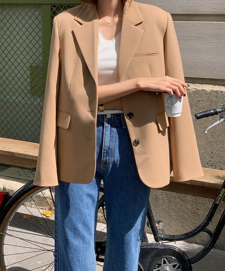 ストレートセミワイドデニム DARK BLUE