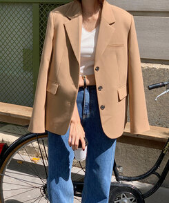 ストレートセミワイドデニム DARK BLUE