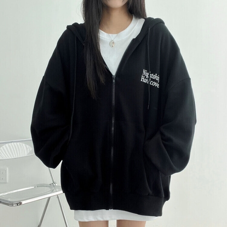 ユニークバックプリントオーバールーズパーカー｜ジャンパー｜韓国