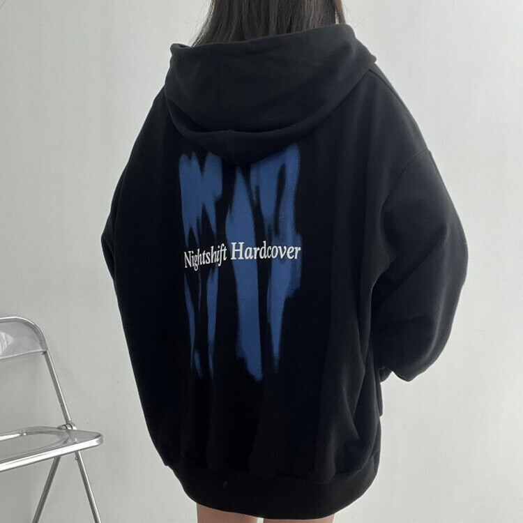 ユニークバックプリントオーバールーズパーカー｜ジャンパー｜韓国