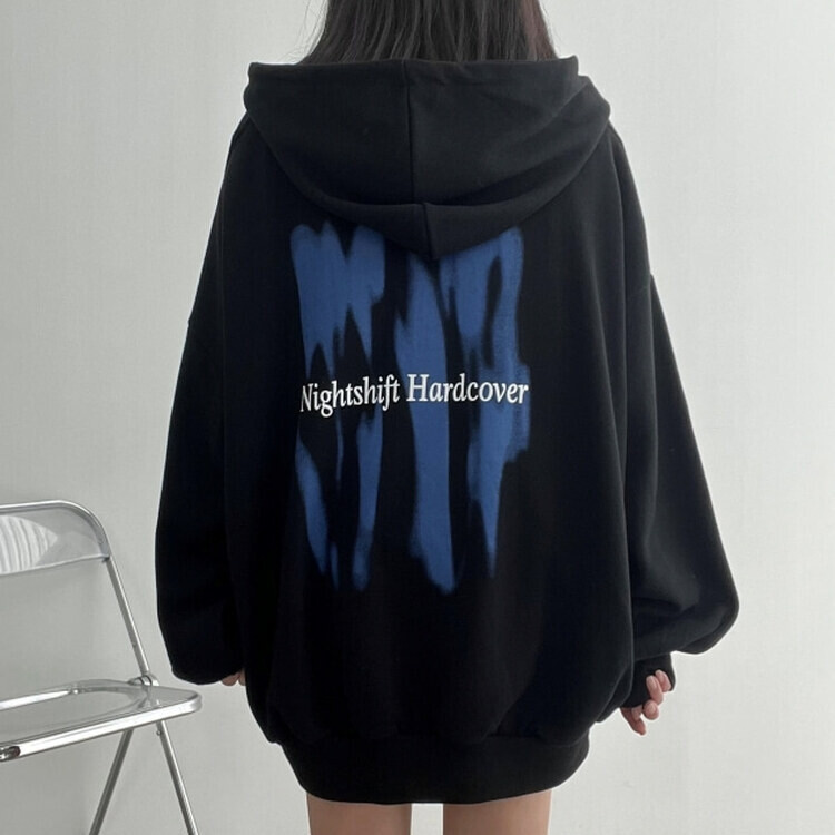 ユニークバックプリントオーバールーズパーカー｜ジャンパー｜韓国