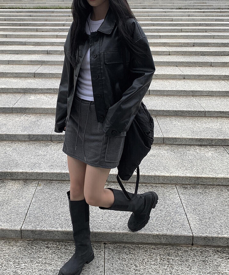 パンツインバンディングカーゴミニスカート|ミニスカート|韓国 パンツインバンディングカーゴミニスカート|ミニスカート|韓国