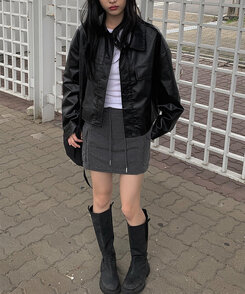 パンツインバンディングカーゴミニスカート｜ミニスカート｜韓国