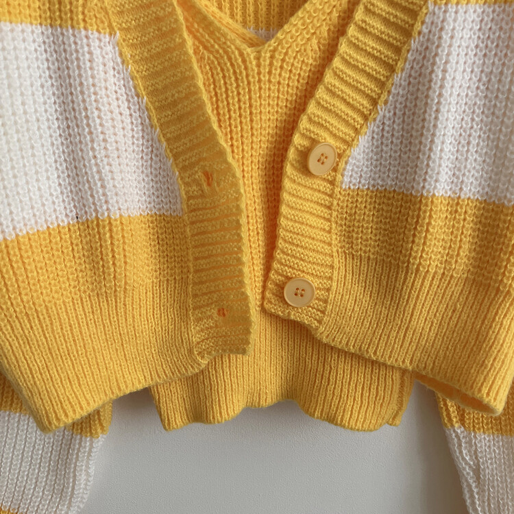 【SET】クロップキャミソール ストライプカーディガン