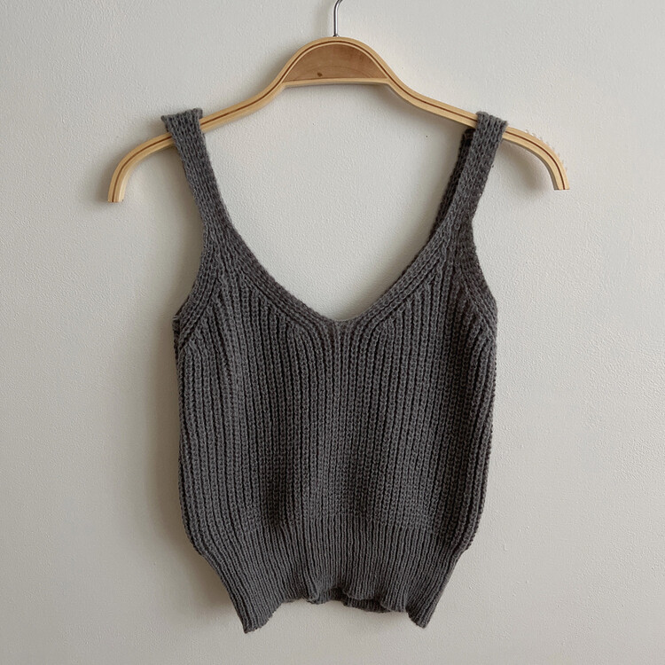 【SET】クロップキャミソール ストライプカーディガン