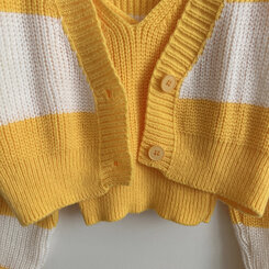 【SET】クロップキャミソール ストライプカーディガン