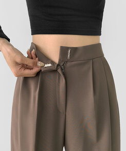 2XL스판 깔끔하게 어디든 일자 와이드핏 슬랙스팬츠 코코아