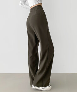 2XL스판 깔끔하게 어디든 일자 와이드핏 슬랙스팬츠 카키