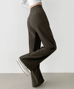 2XL스판 깔끔하게 어디든 일자 와이드핏 슬랙스팬츠 카키