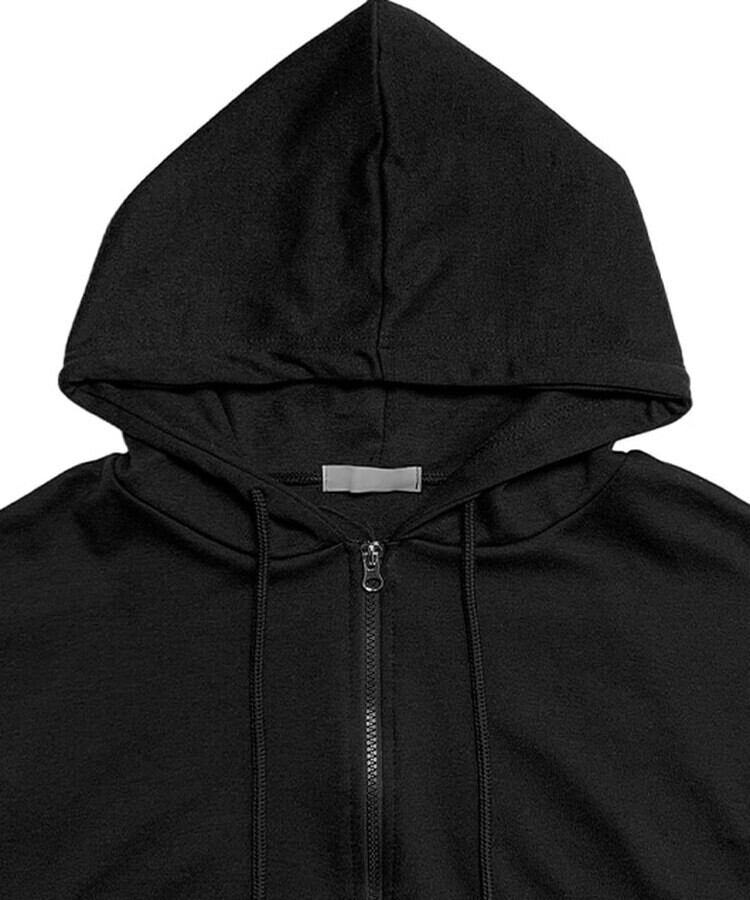 クロップダブルジップアップコットンパーカー｜ジャンパー｜韓国