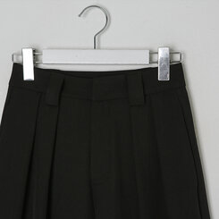 【SET】ロングピンタックワイドスラックス+ベルト