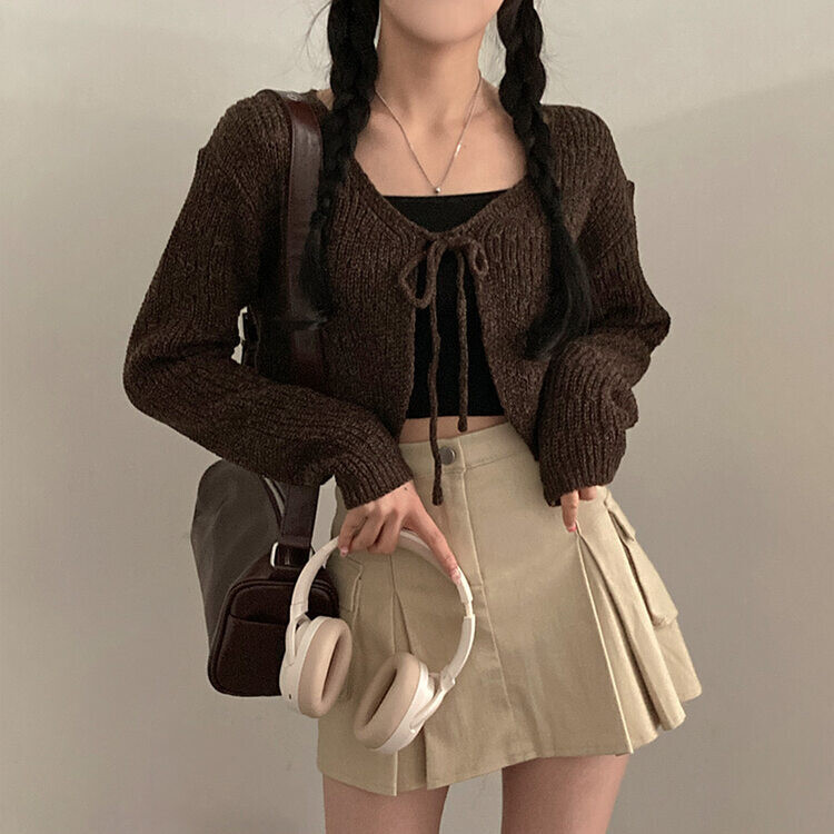 リボンニットボレロ｜カーディガン｜韓国ファッション通販 SONA