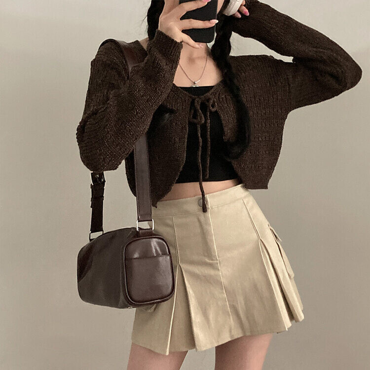 ★リボン ニットボレロ★ リボンニットボレロ｜カーディガン｜韓国ファッション通販 SONA