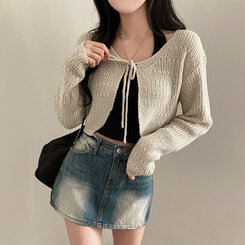 リボンニットボレロ｜カーディガン｜韓国ファッション通販 SONA