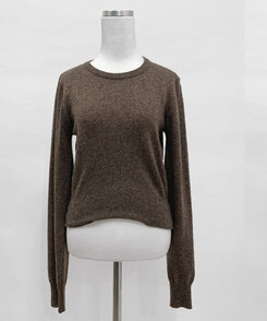 【ラウンドネック/Vネック 形別】スリムウエストリブニット9色