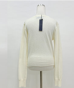 【ラウンドネック/Vネック 形別】スリムウエストリブニット9色