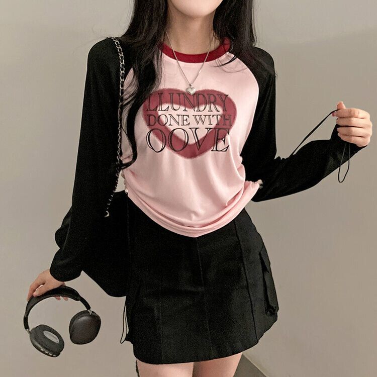 STS37195 サイドシャーリングラグラン長袖T 長袖Tシャツ - gifteabox