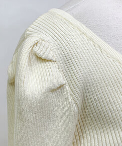 パールボタンレーススリーブカーディガン