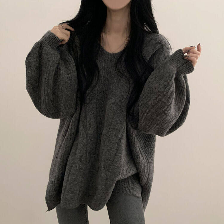 FR2GOLF 春用薄手ニット⭐︎値下げ⭐︎ブラック　XL ワンポイント　美品 ハイネックラーベン編オーバーサイズニット＜大きいサイズ有