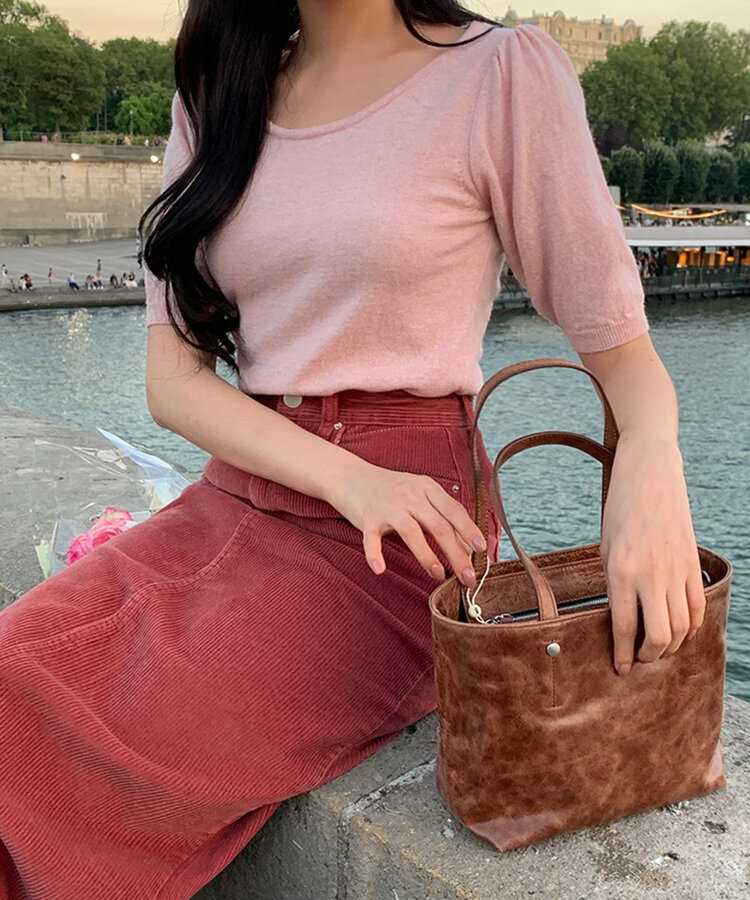 コーデュロイスリット入りスカート Pink