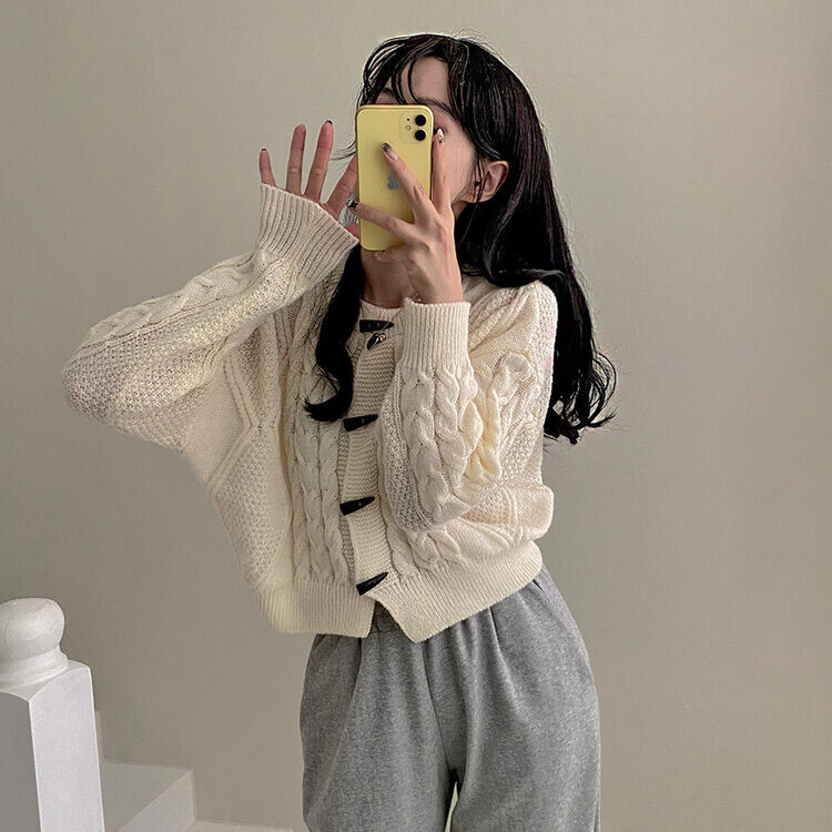 rag & bone／ケーブルニット ボタン カーディガン／ベージュ XS rag & bone／ケーブルニット ボタン カーディガン／ベージュ XS
