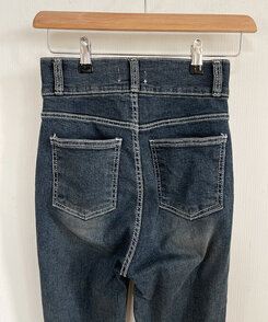 ツーボタンポケットスリムフィットブーツカットカットオフデニム