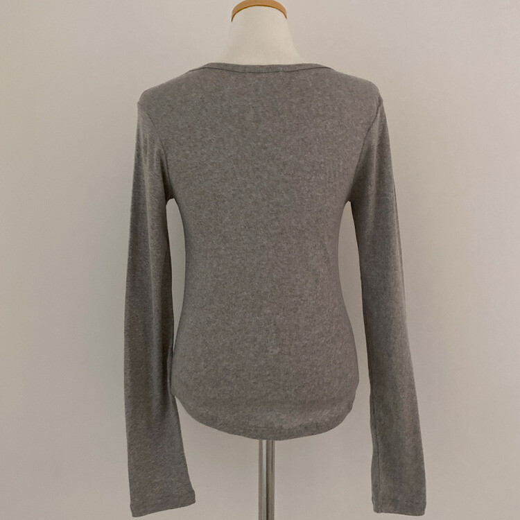 기장감좋은 투썸 밑단 굴림 긴팔 티셔츠