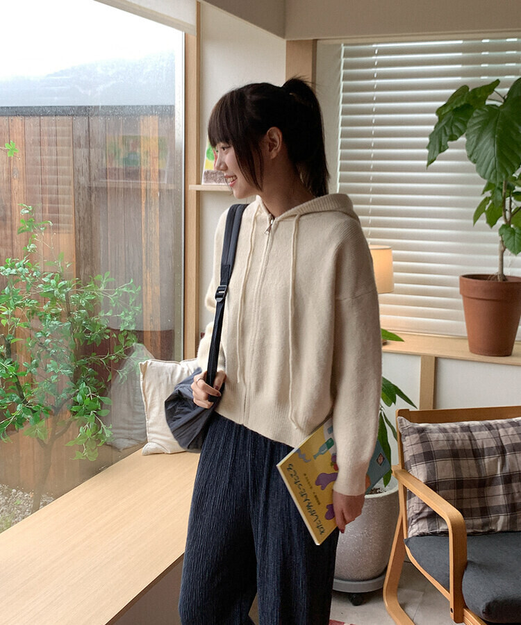 ニットフードパーカー｜ジャンパー｜韓国ファッション通販 SONA