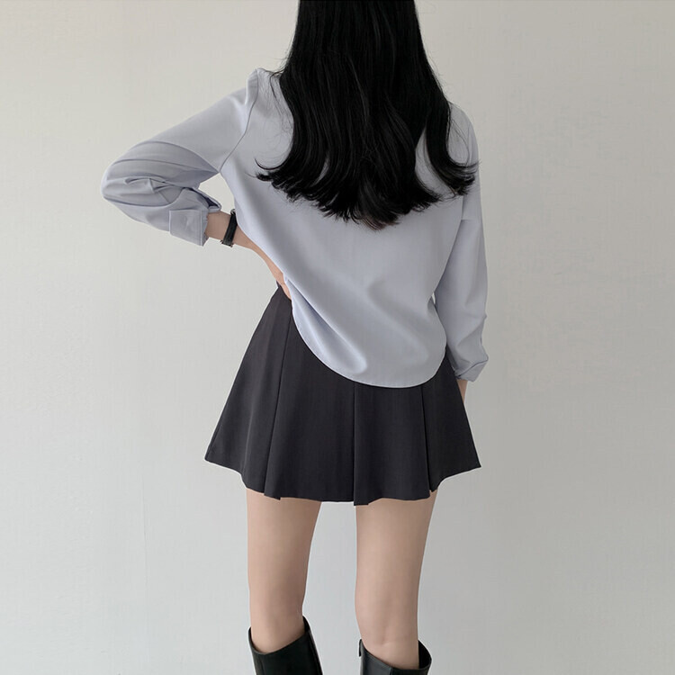 ランバン プリーツミニスカート ブラック レイヤードポケットプリーツミニスカート｜ACLENT（アクレント）