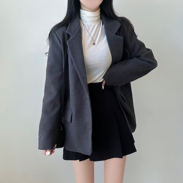 ツーボタンルーズフィットウールジャケット｜ジャケット｜韓国